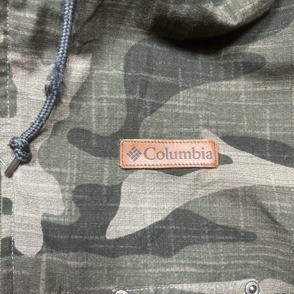 Columbia Loma Vista Hooded Jacket Mens L‎ Camo Camouflage Hunting *TINY HOLES - Picture 5 of 16